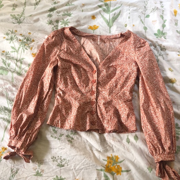 Free People Floral Blouse - Picture 1 of 7